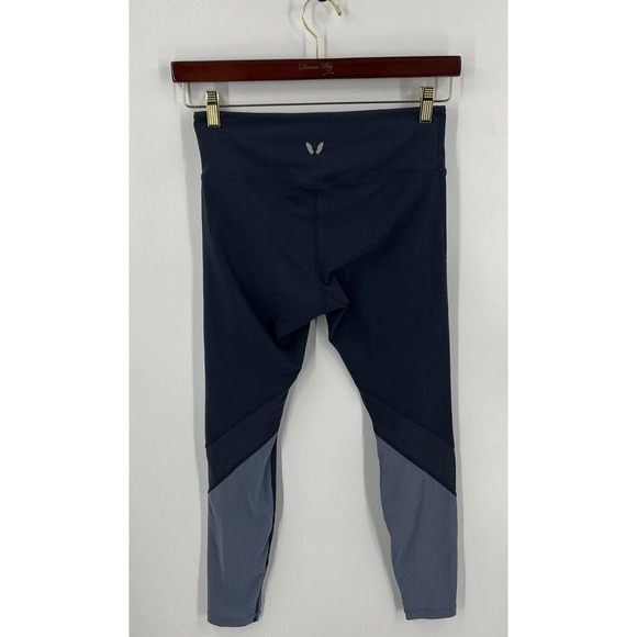 Afriel & Tabbris Athletic Leggings Womens Sz Small Slate Blue Colorblock Workout - Picture 3 of 6